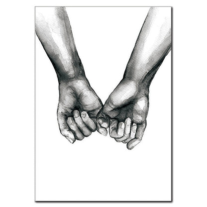 Black and White Love Canvas Art