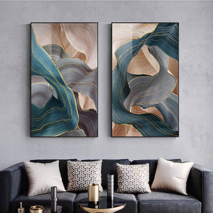 Abstract Luxury Ribbon Canvas Art