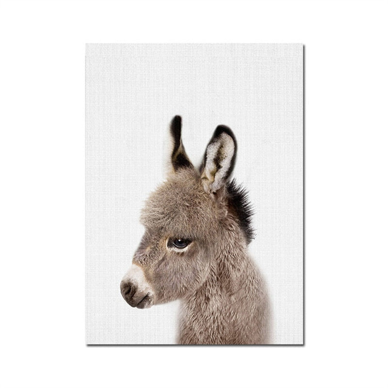 Cute Animals Nursery Canvas Art