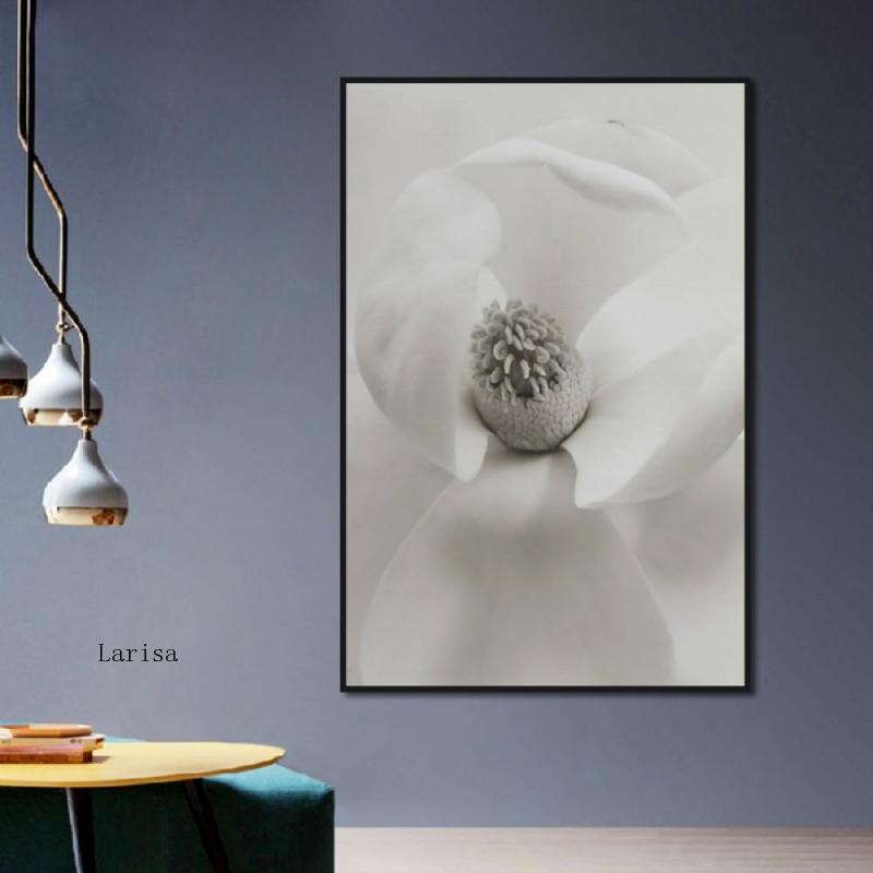 Black and White Flower Canvas Art