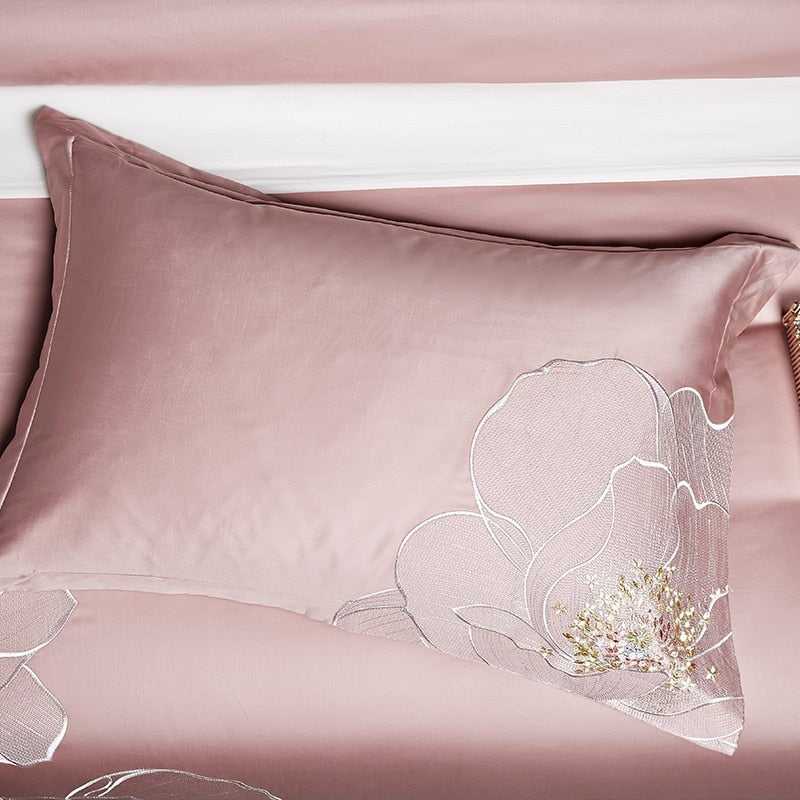 Blooming Carnation Cotton Duvet Cover Bedding Set