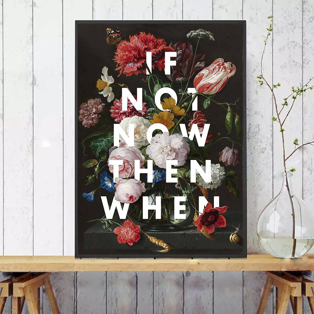 Floral Quotes Canvas Art