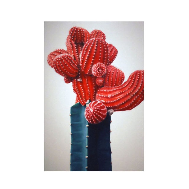 Colorful Cactus Canvas Art