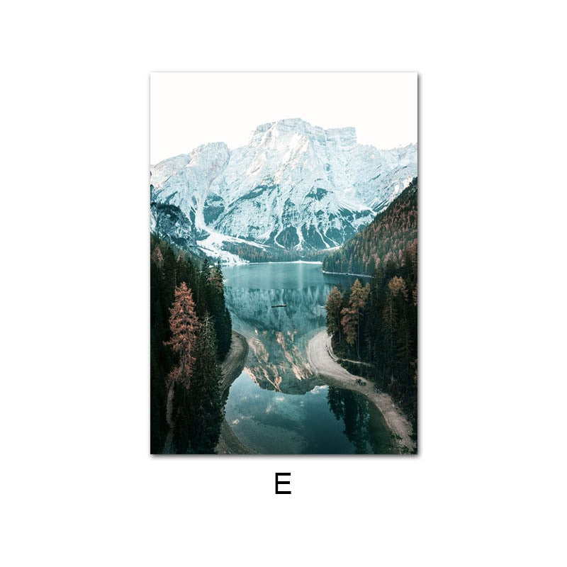 Scandinavian Nature Landscape Canvas Art