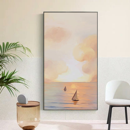 Sunset Landscape Painting Canvas Art