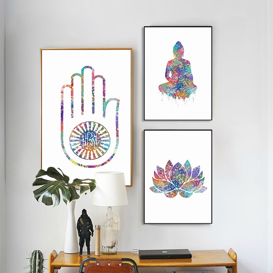 Buddha Spiritual Free Spirit Yoga Canvas Art