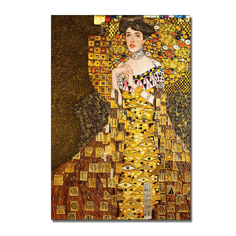 Abstract Classic Gustav Klimt Family Painting Canvas Art