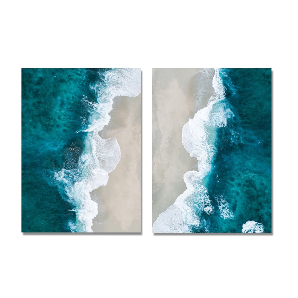 Blue Waves Canvas Art