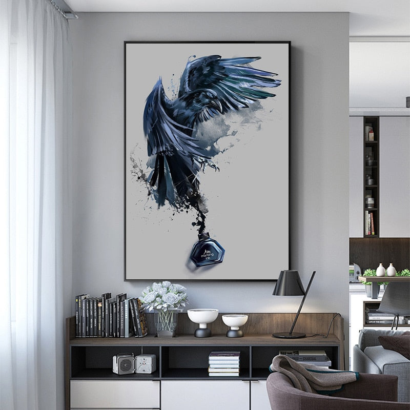 Dark Blue Eagle Canvas Art