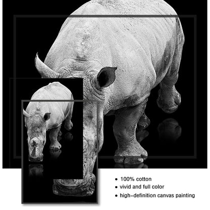 Black and White Animal Wall Art Canvas