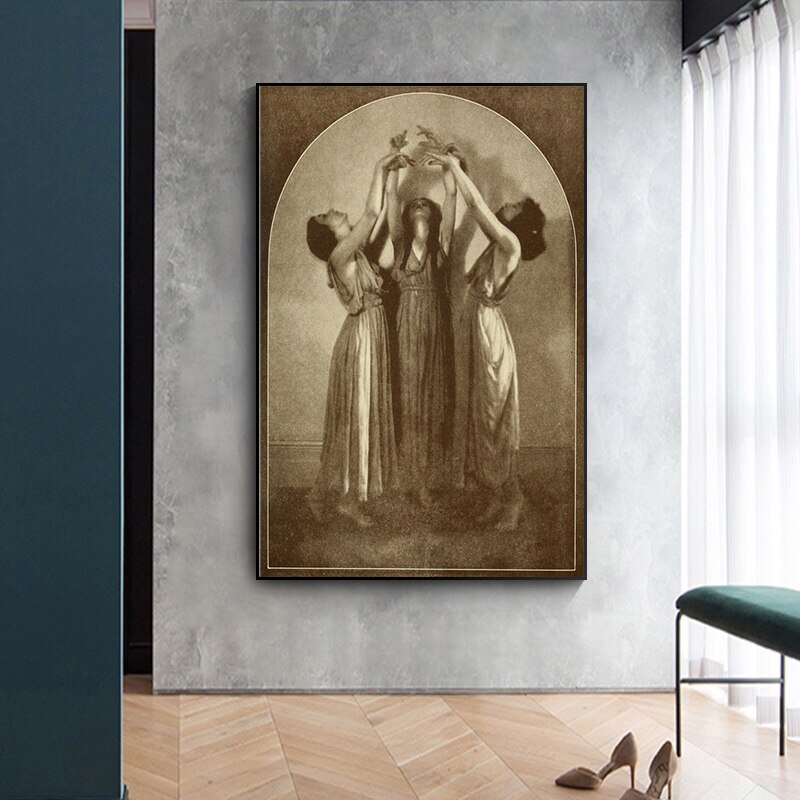 Vintage Witches Canvas Art