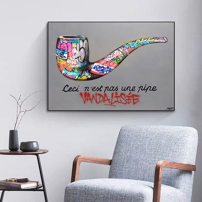 Graffiti Paper Plane Canvas Art