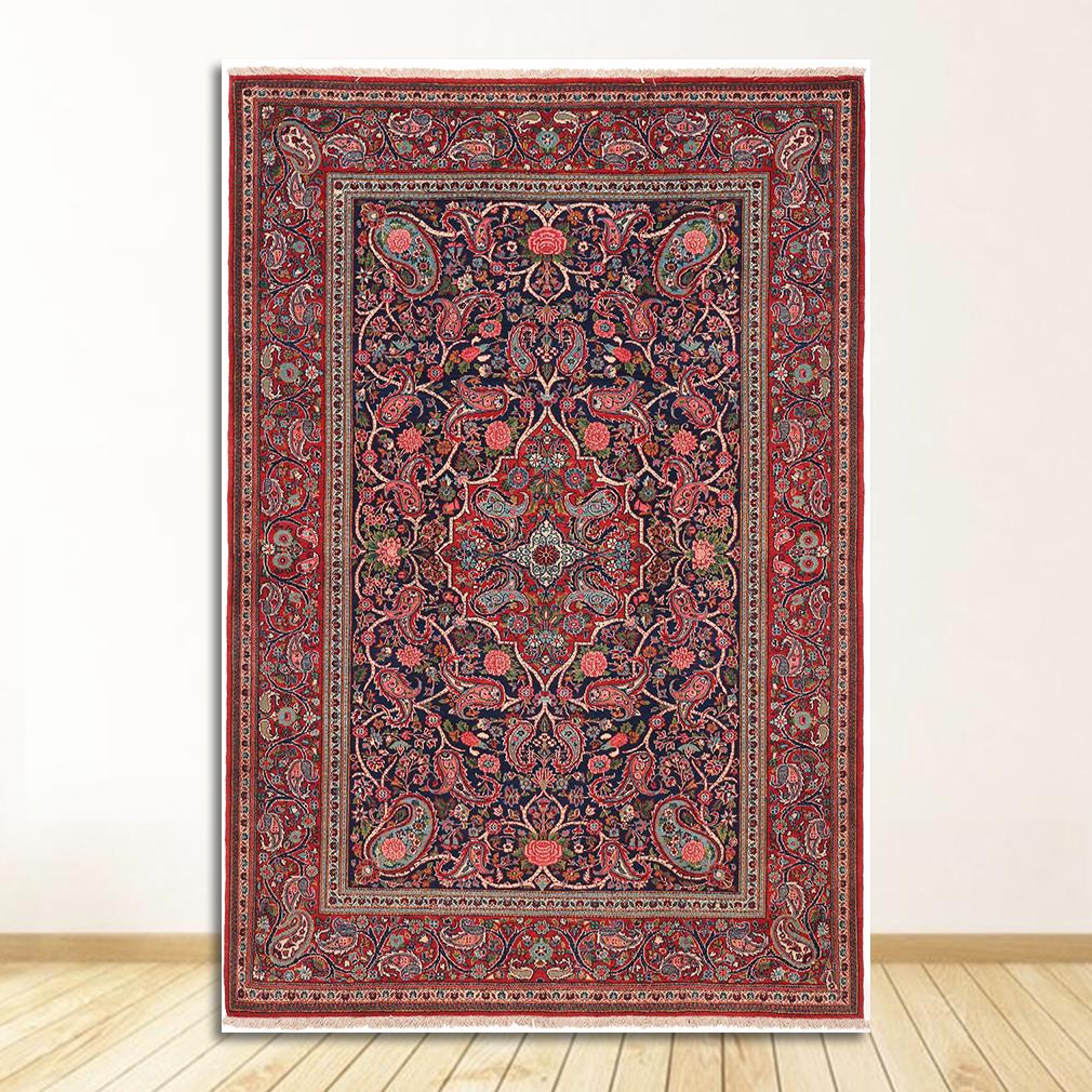 Antique Persian Carpet Retro Wall Art Canvas