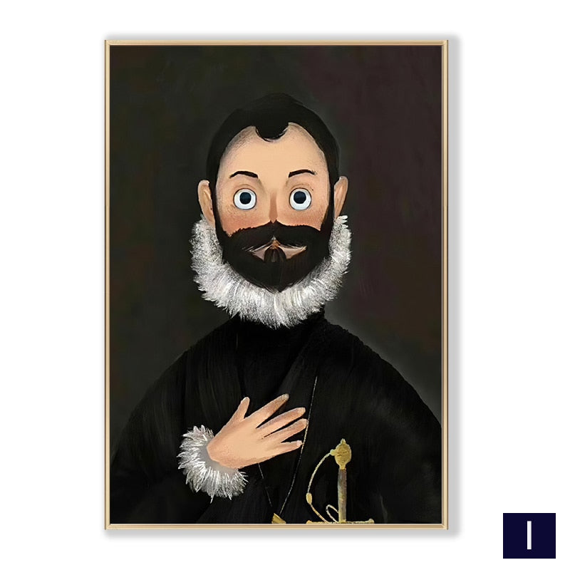 Classic Paintings Cartoon Canvas Art