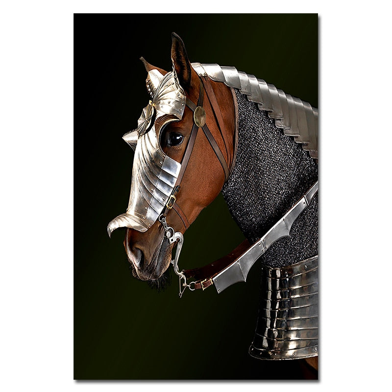 Knight's Horse Canvas Art