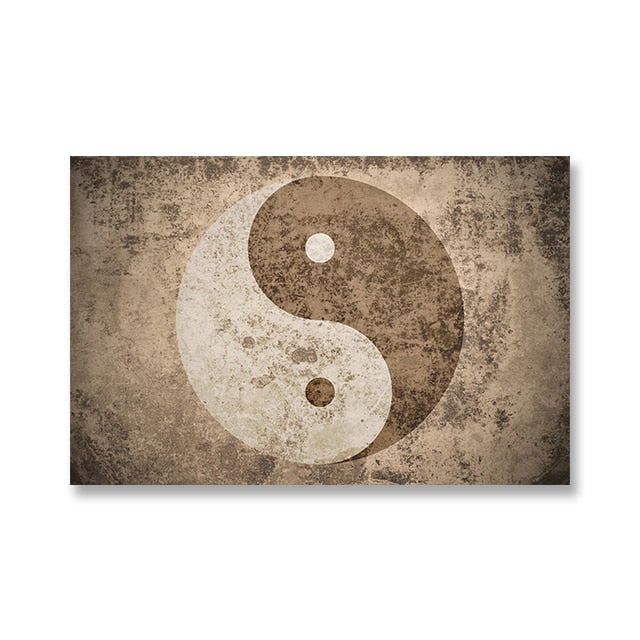 Yin and Yang Symbol Zen Canvas Art