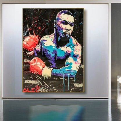 Mike Tyson Street Graffiti Canvas Art