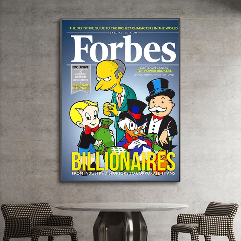 Cartoon Forbes Canvas Art