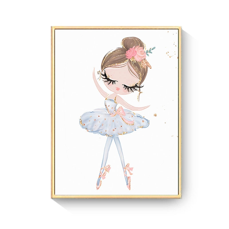 Nursery Room Dancing Girl Canvas Art