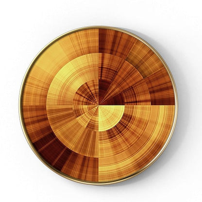 Industrial Abstract Round Canvas Art