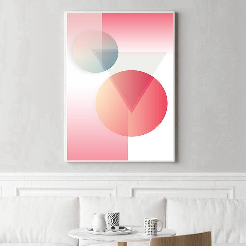 Abstract Colorful Geometric Pattern Canvas Art