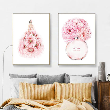 Pink Fashion Wall Art Canvas