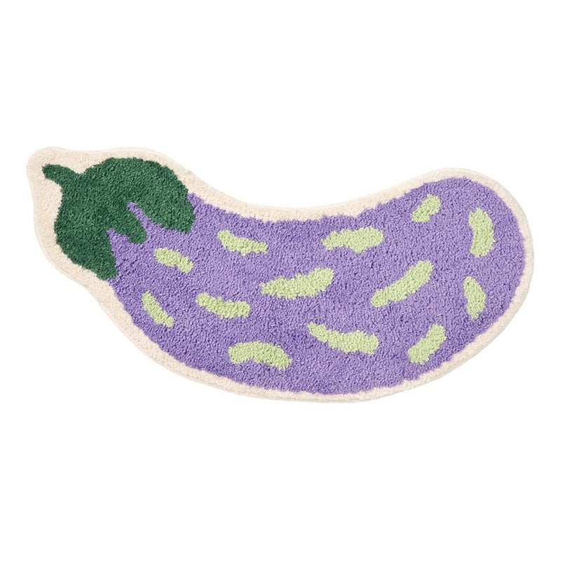 Arc-shaped Banana Eggplant Rug