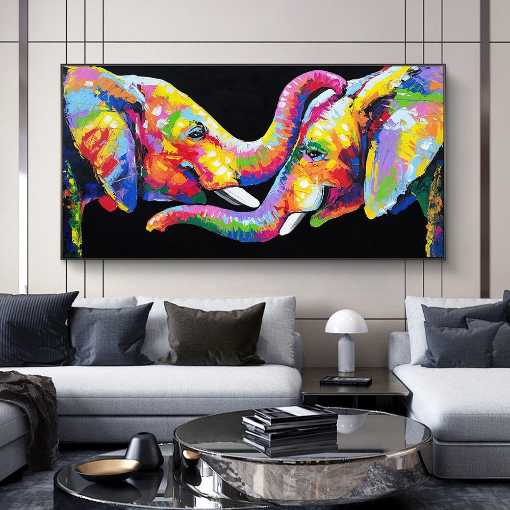 Colorful Elephant Lover Canvas Art