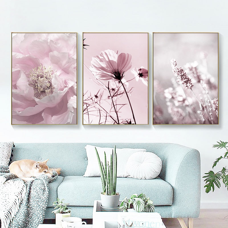 Pink Flower Canvas Art