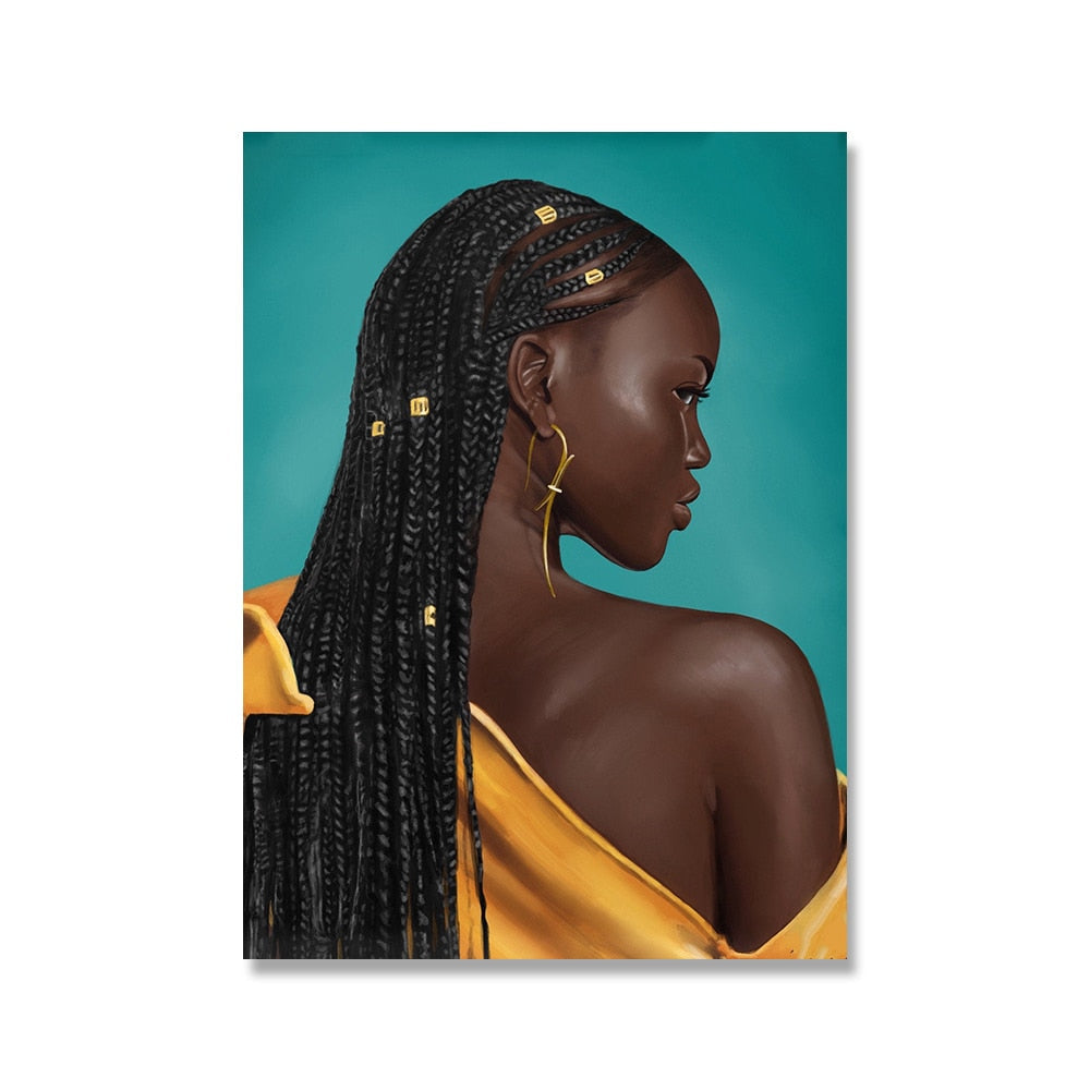 Powerful Black Woman Canvas Art