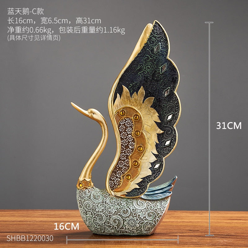 Swan Decoration Resin Figurines