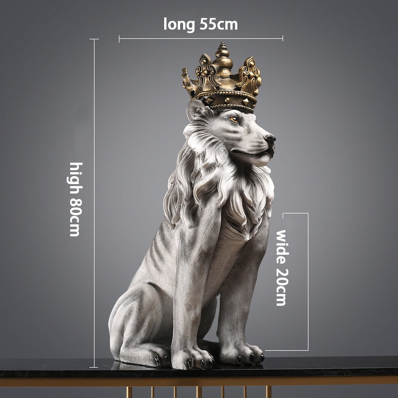 Lion King Crown Large Statue