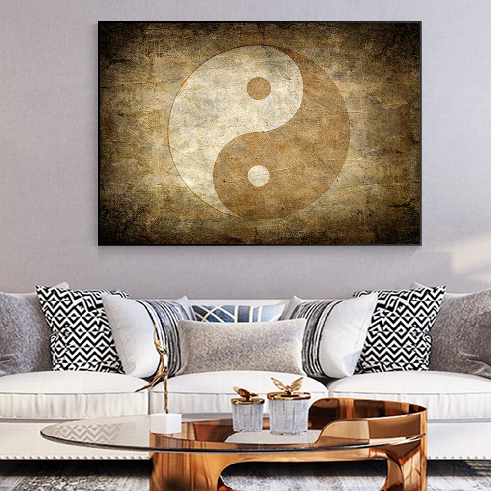 Yin and Yang Symbol Zen Canvas Art