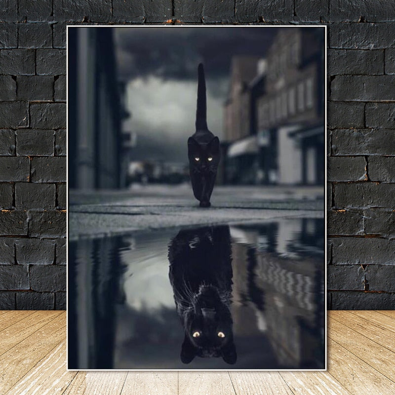 Cat Reflection Mindset Canvas Art