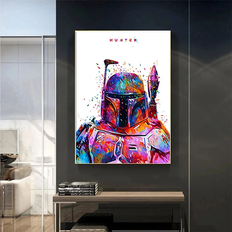 Star Wars White Canvas Art