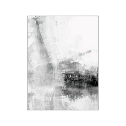 Abstract Black and White Canvas Art