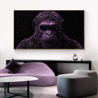 Purple Orangutan Canvas Art