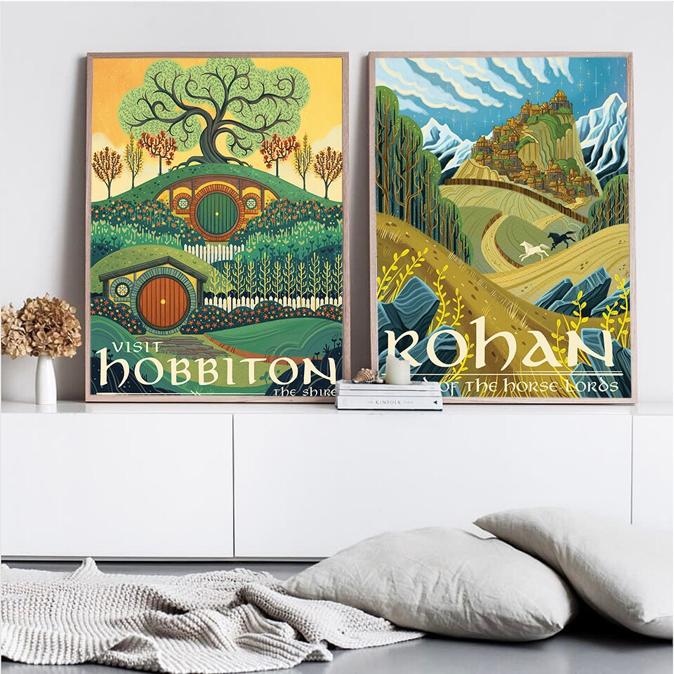 Middle Earth Wall Art Canvas The Hobbit The Lord of the Rings