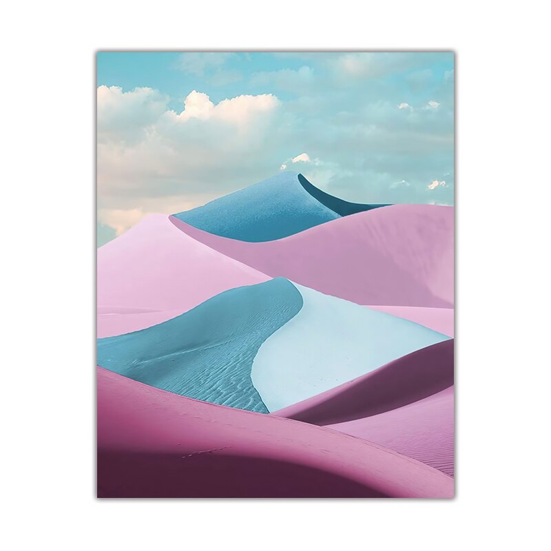 Crescent Moon Mountain Canvas Art