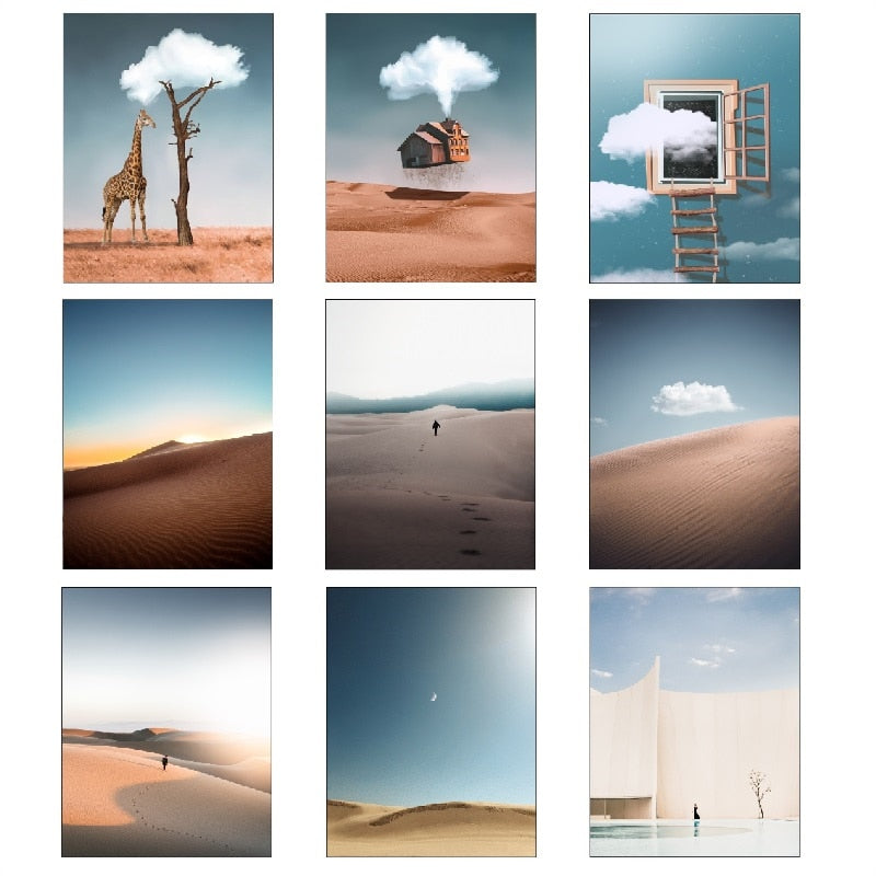 Desert and Cloud Canvas Art