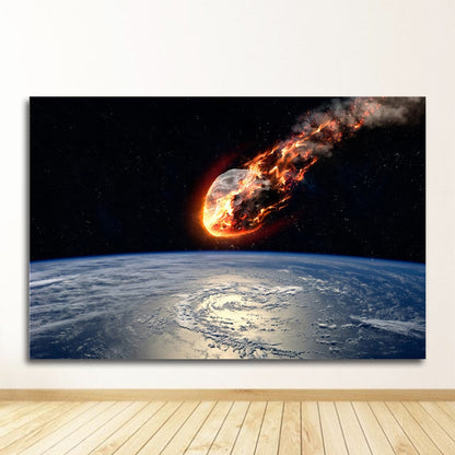 Meteorite Earth Galaxy Universe Wall Art Canvas