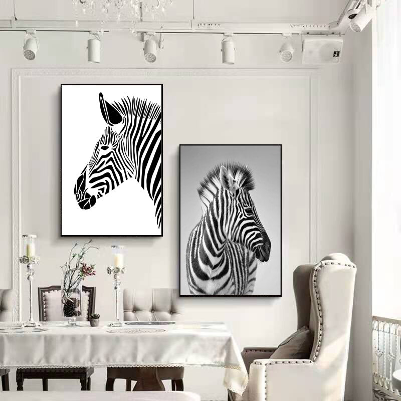 Black and White Zebra Canvas Art