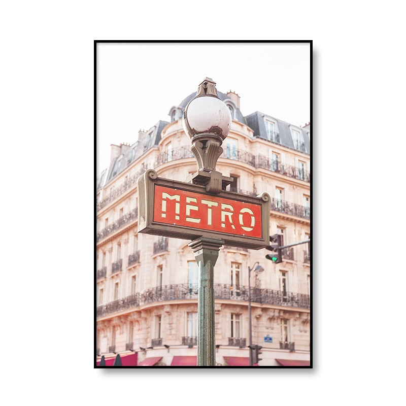 Travel City Paris Landscape Canvas Art