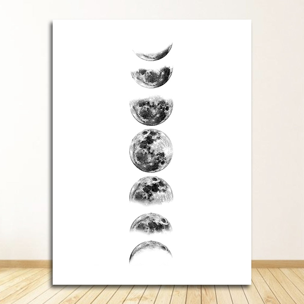 La Luna Moon Phases Canvas Art