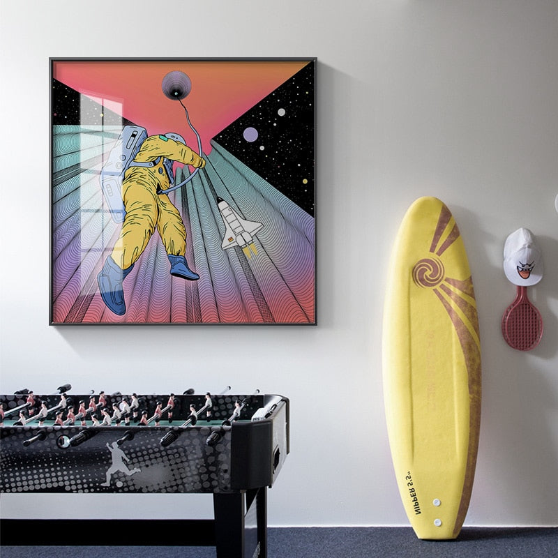 Space Astronaut Robot Canvas Art