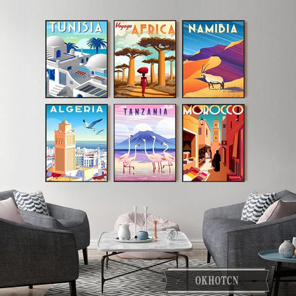 Travel Cities Poster Canvas Art