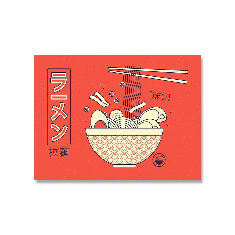 Japanese Ramen with Eggs Canvas Art