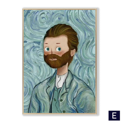 Classic Paintings Cartoon Canvas Art