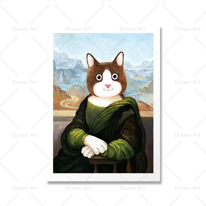 Classic Artist Cat Painting Canvas Art