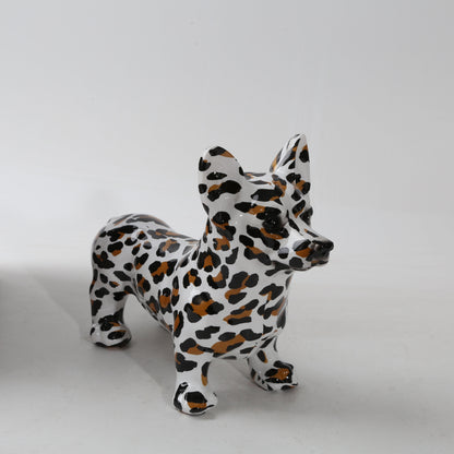 Graffiti Corgi Resin Statue